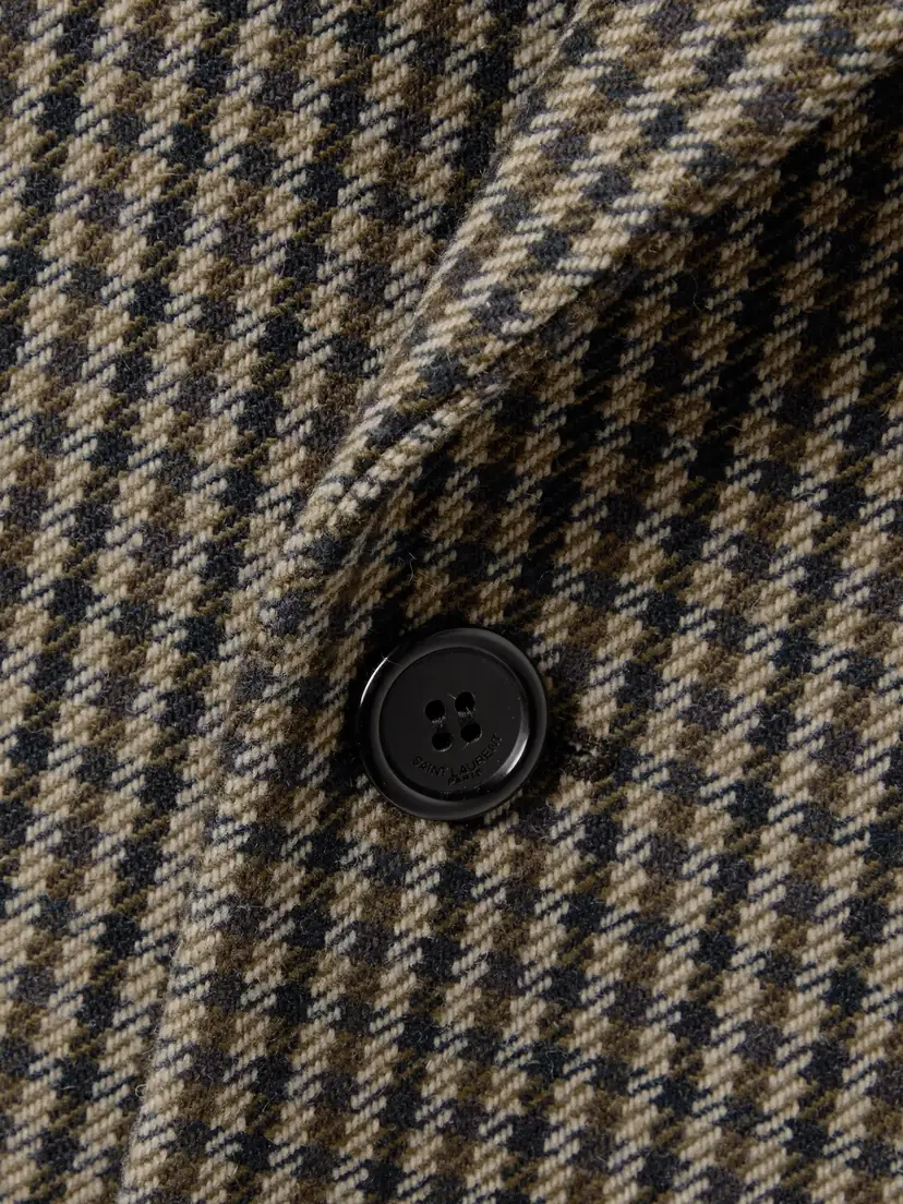 Saint Laurent Double-breasted Checked Wool-blend Blazer | Thumbnail 5