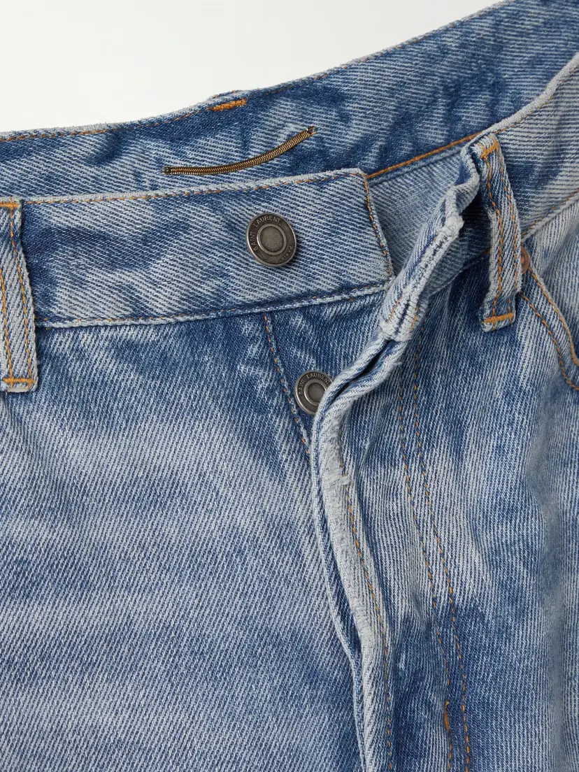 Saint Laurent Nico Distressed Mid-rise Straight-leg Jeans | Thumbnail 5 Saint Laurent Nico Distressed Mid-rise Straight-leg Jeans | Thumbnail 5