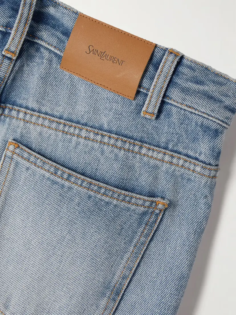 Saint Laurent Nico Distressed Mid-rise Straight-leg Jeans | Thumbnail 6 Saint Laurent Nico Distressed Mid-rise Straight-leg Jeans | Thumbnail 6