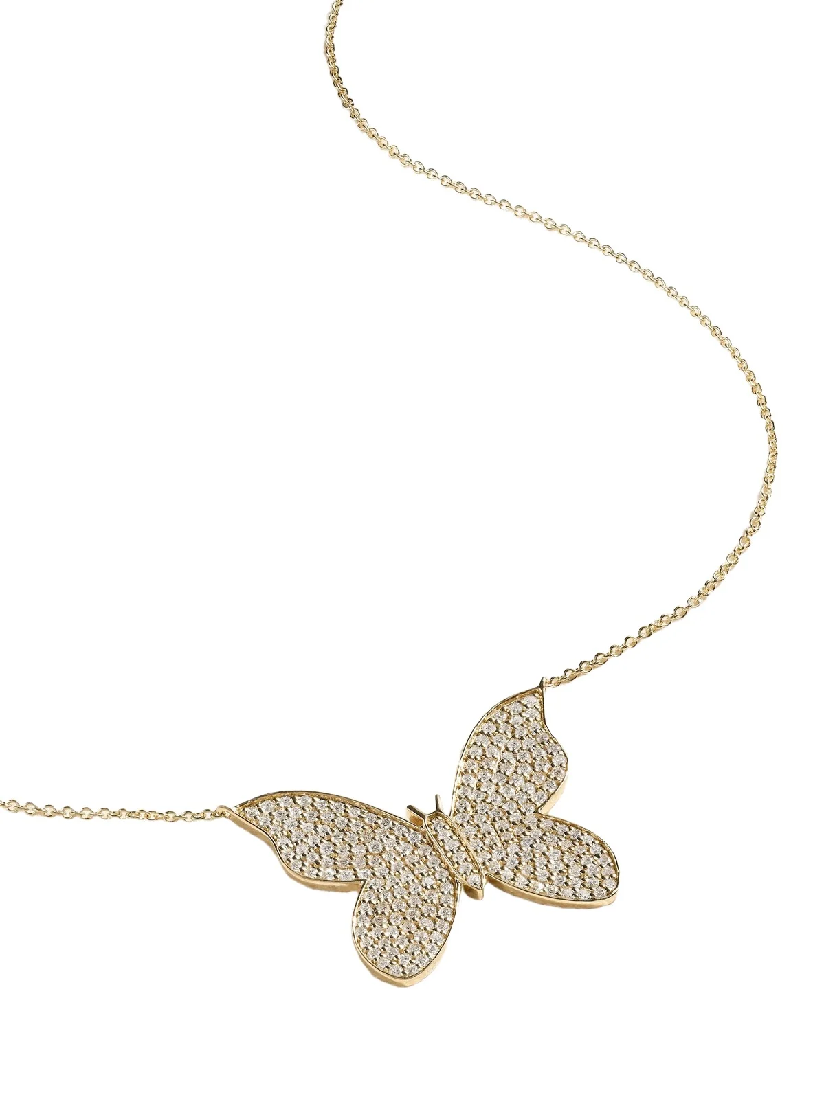 Large Butterfly 14-karat Gold Diamond Necklace Large Butterfly 14-karat Gold Diamond Necklace