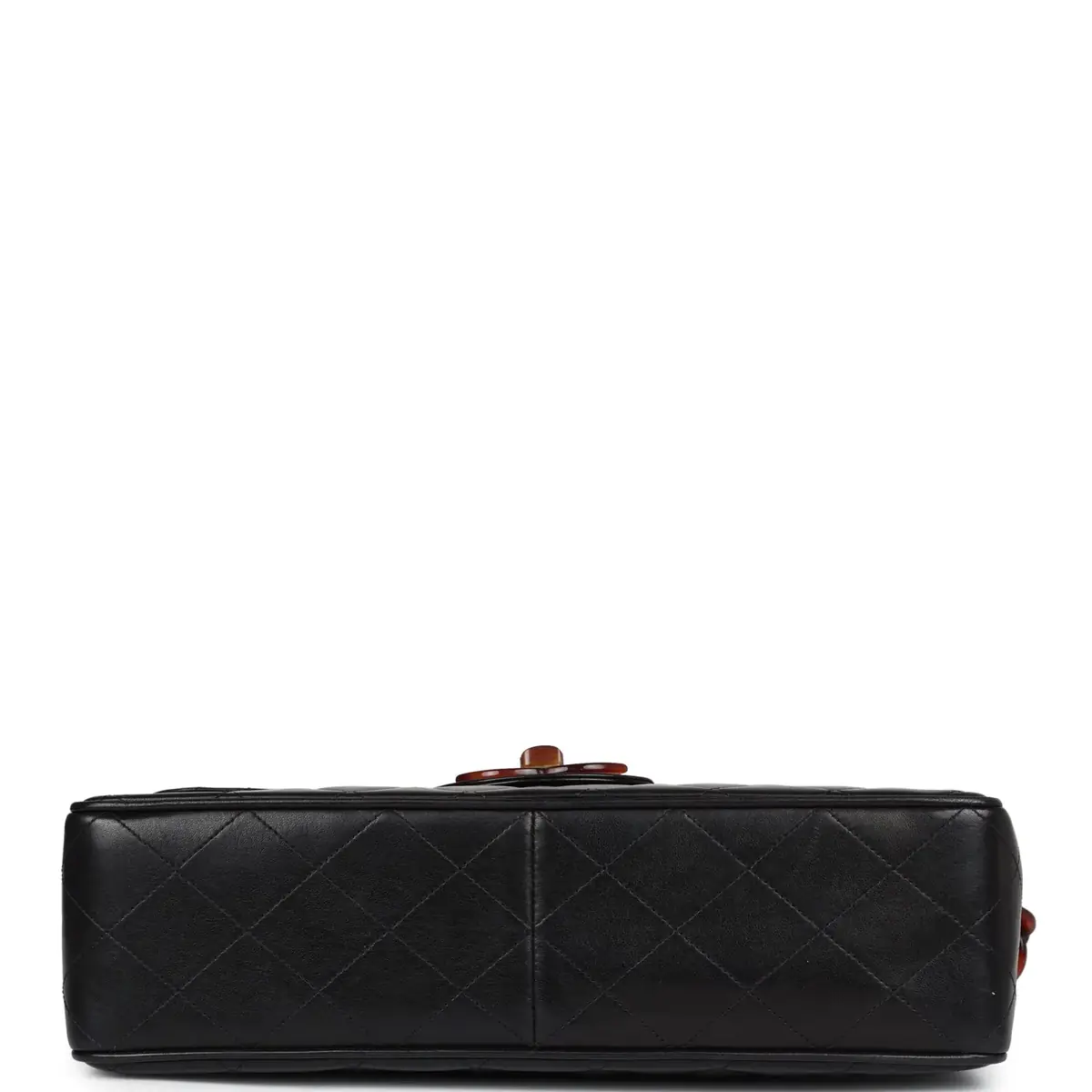Chanel Vintage Chanel Jumbo Single Flap Bag Black Lambskin Tortoiseshell Hardware | Thumbnail 6
