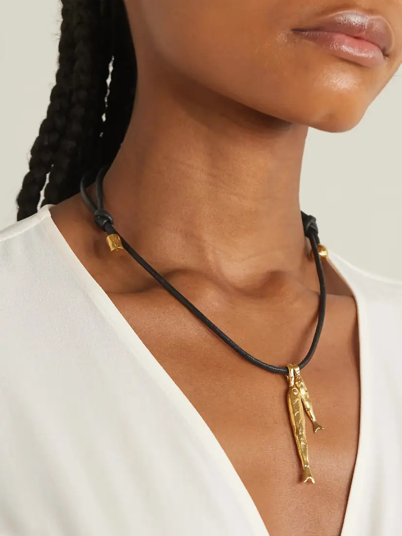 Alighieri + Net Sustain Gone Fishing Gold-plated Cord Necklace | Thumbnail 2 Alighieri + Net Sustain Gone Fishing Gold-plated Cord Necklace | Thumbnail 2