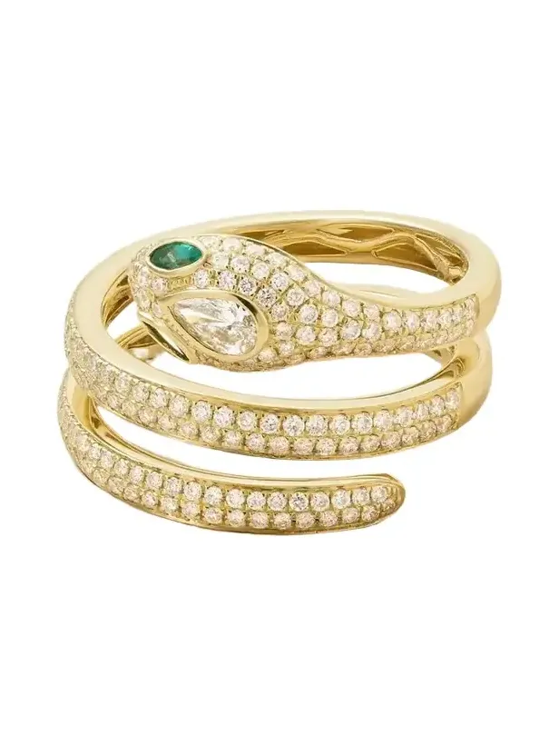 18-karat Gold, Diamond And Emerald Ring