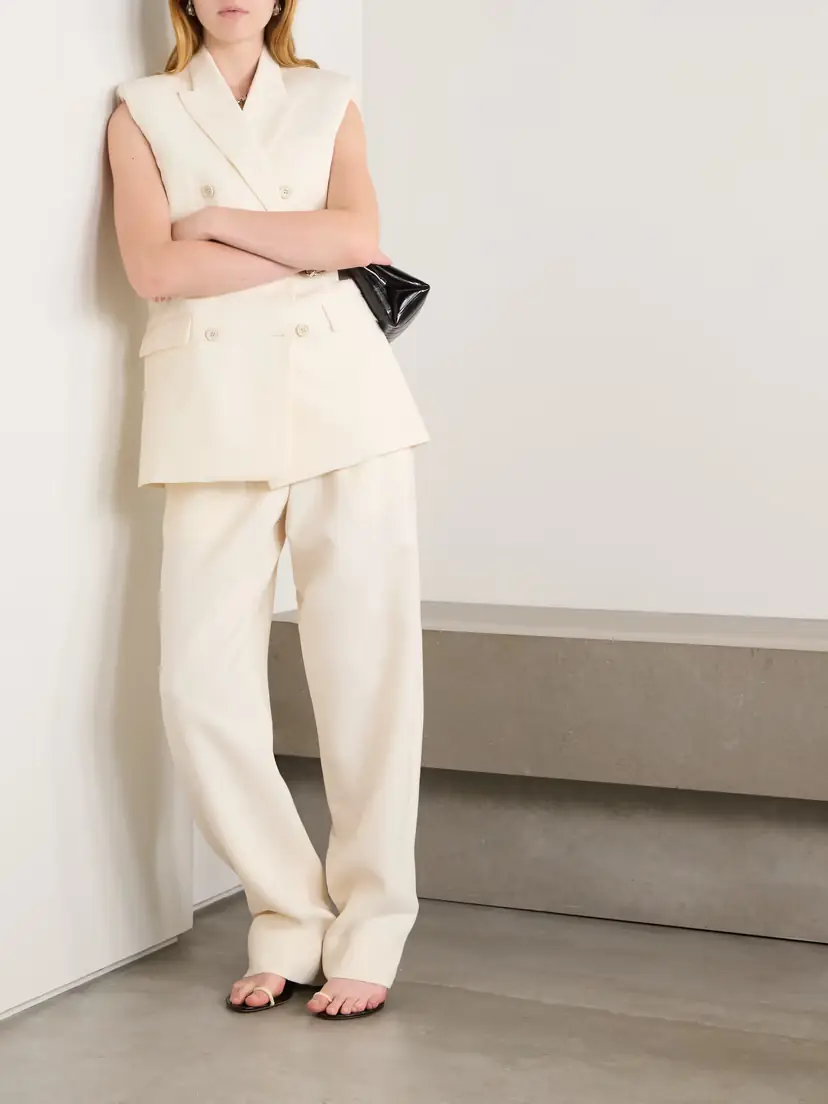 Wardrobe.NYC + Hailey Bieber Pleated Wool-twill Tapered Pants | Thumbnail 2 Wardrobe.NYC + Hailey Bieber Pleated Wool-twill Tapered Pants | Thumbnail 2