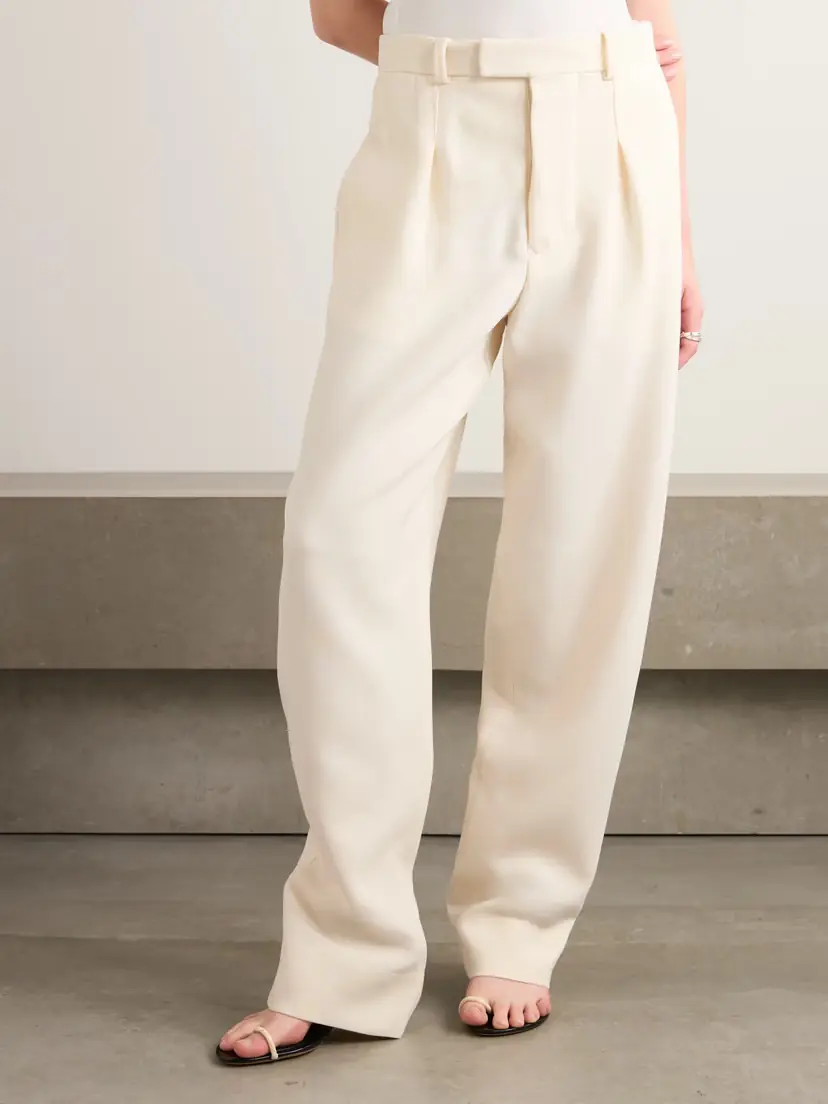 Wardrobe.NYC + Hailey Bieber Pleated Wool-twill Tapered Pants | Thumbnail 3 Wardrobe.NYC + Hailey Bieber Pleated Wool-twill Tapered Pants | Thumbnail 3