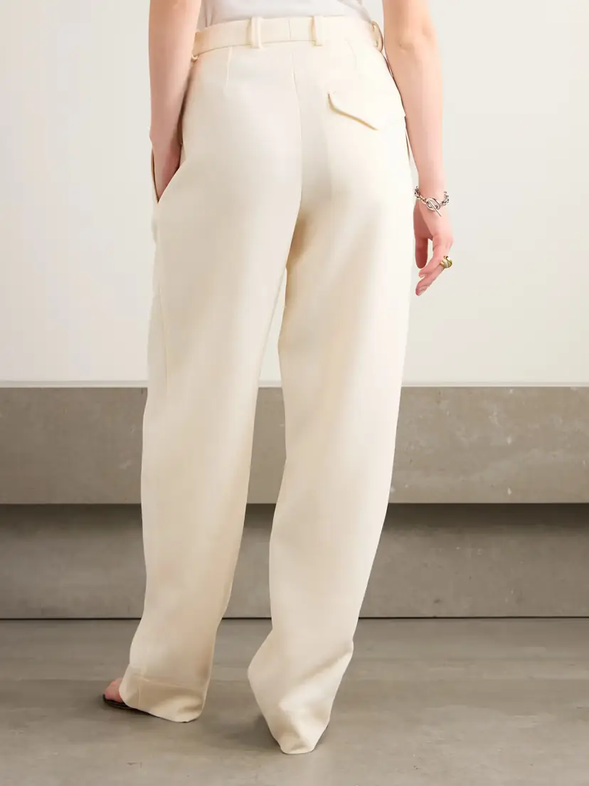 Wardrobe.NYC + Hailey Bieber Pleated Wool-twill Tapered Pants | Thumbnail 4 Wardrobe.NYC + Hailey Bieber Pleated Wool-twill Tapered Pants | Thumbnail 4