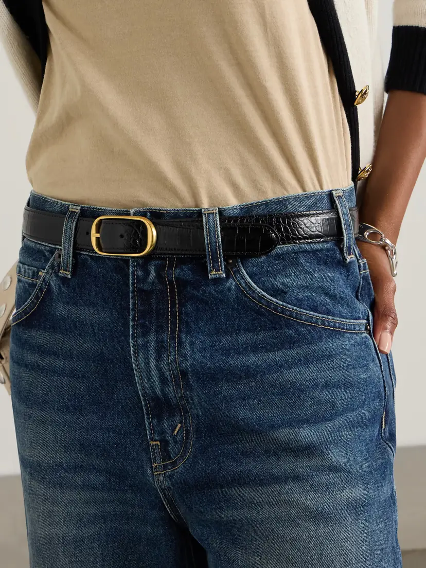 Nili Lotan Reine Croc-effect Leather Belt | Thumbnail 2 Nili Lotan Reine Croc-effect Leather Belt | Thumbnail 2