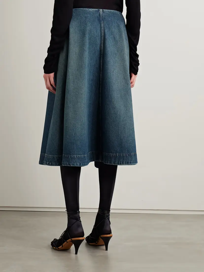 Khaite Renta Denim Midi Skirt | Thumbnail 3