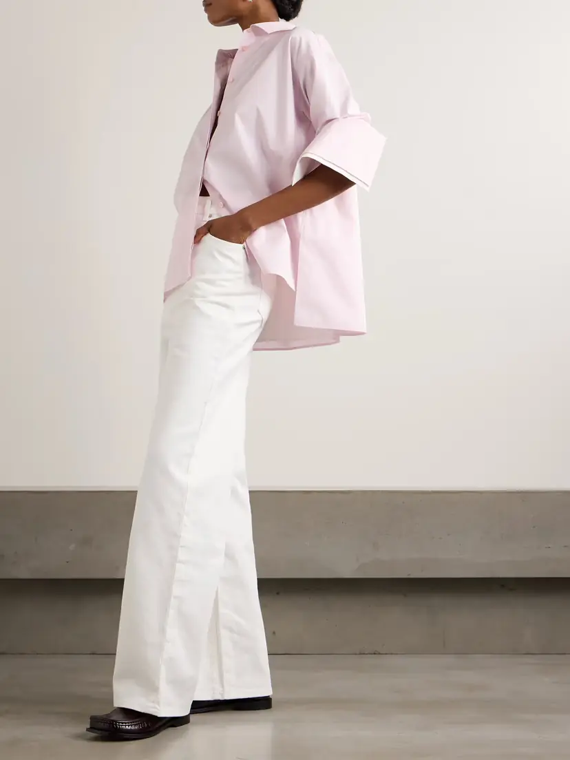 Loewe Embroidered Layered Cotton-poplin Shirt | Thumbnail 2 Loewe Embroidered Layered Cotton-poplin Shirt | Thumbnail 2