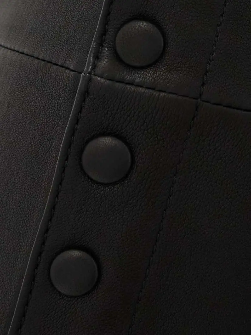Rabanne Gathered Leather Mini Dress | Thumbnail 4 Rabanne Gathered Leather Mini Dress | Thumbnail 4
