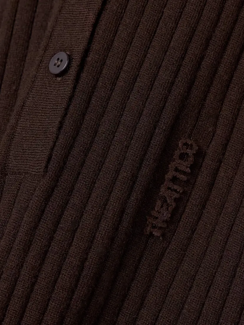 The Attico Ribbed Cashmere Polo Shirt | Thumbnail 5 The Attico Ribbed Cashmere Polo Shirt | Thumbnail 5