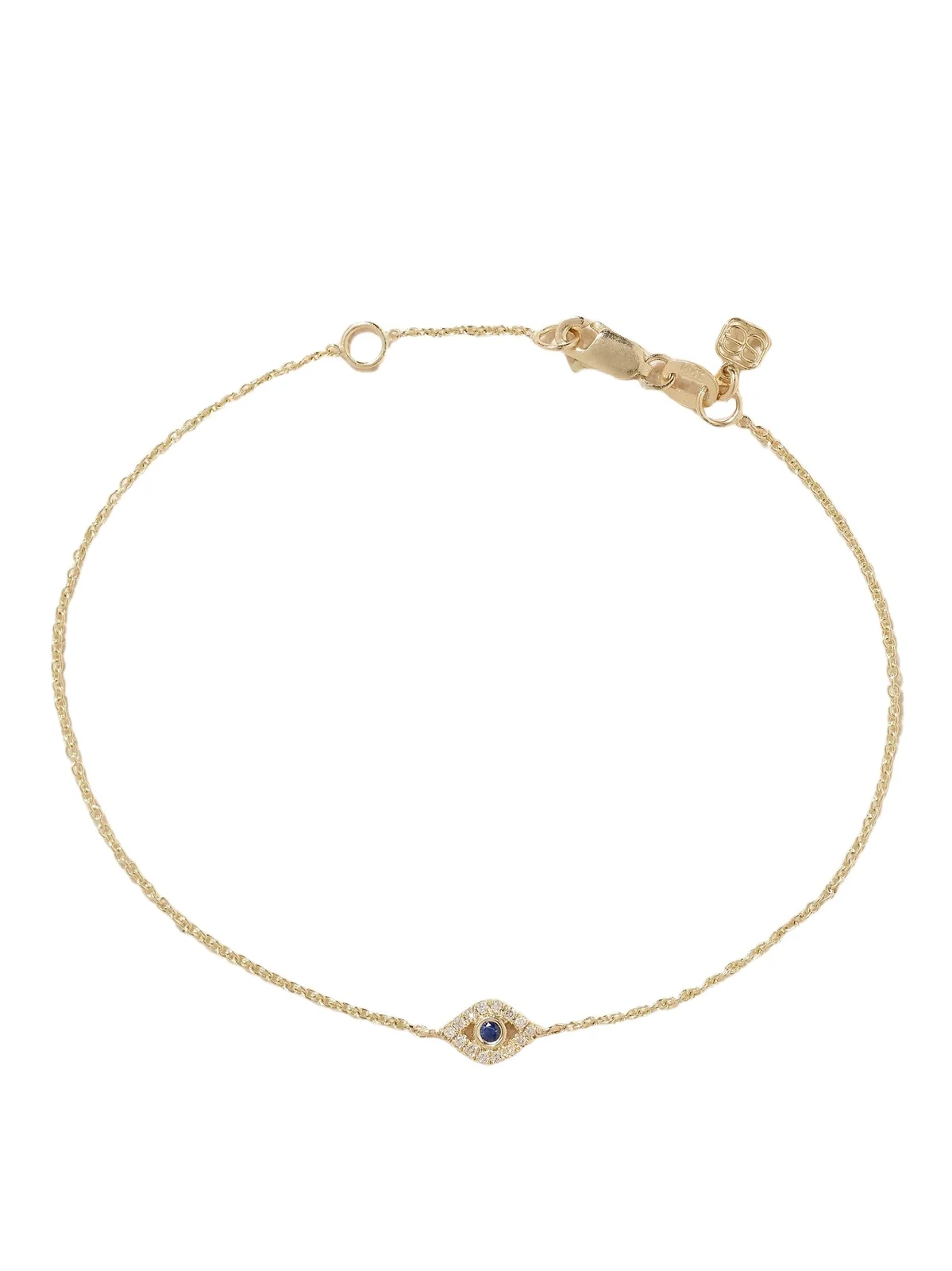 Small Evil Eye 14-karat Gold, Diamond And Sapphire Bracelet Small Evil Eye 14-karat Gold, Diamond And Sapphire Bracelet