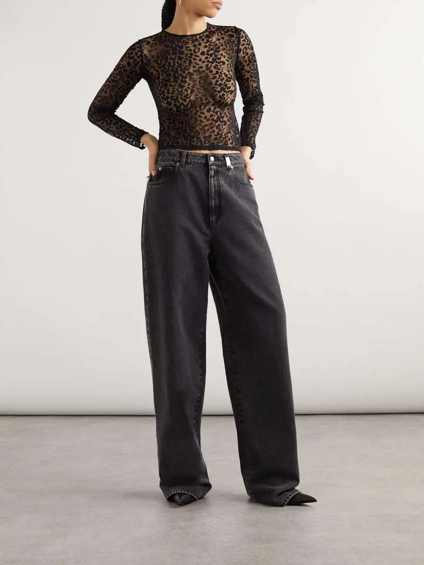 Alexander McQueen Leopard-print Dévoré-velvet Top | Thumbnail 2 Alexander McQueen Leopard-print Dévoré-velvet Top | Thumbnail 2