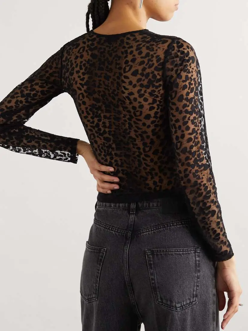 Alexander McQueen Leopard-print Dévoré-velvet Top | Thumbnail 3 Alexander McQueen Leopard-print Dévoré-velvet Top | Thumbnail 3