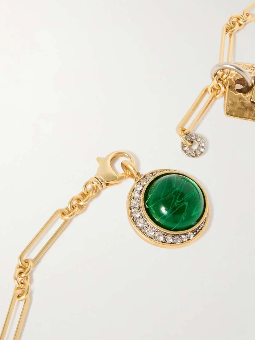 MAISON MAYLE Long Links Plus One Gold-plated Crystal Necklace | Thumbnail 3 MAISON MAYLE Long Links Plus One Gold-plated Crystal Necklace | Thumbnail 3
