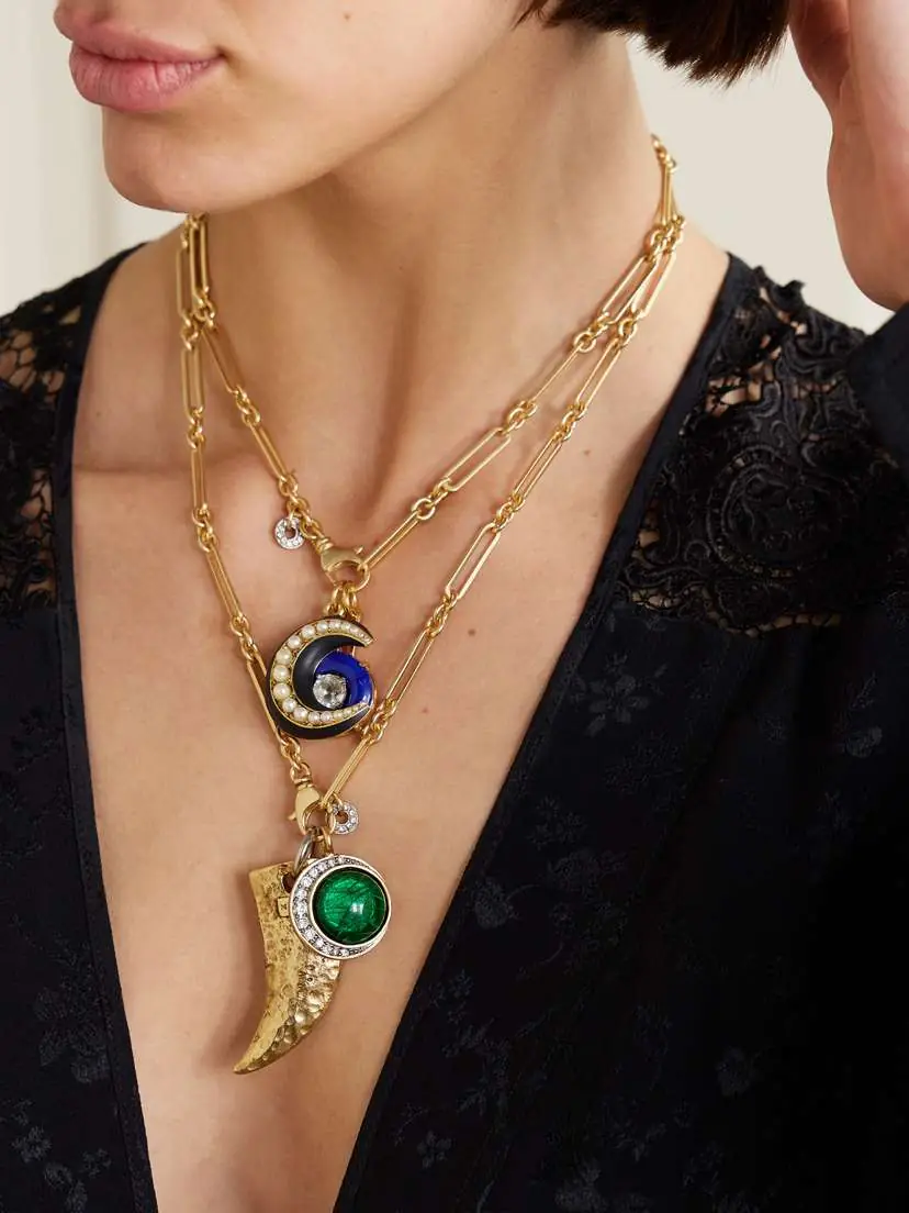 MAISON MAYLE Long Links Plus One Gold-plated Crystal Necklace | Thumbnail 5 MAISON MAYLE Long Links Plus One Gold-plated Crystal Necklace | Thumbnail 5