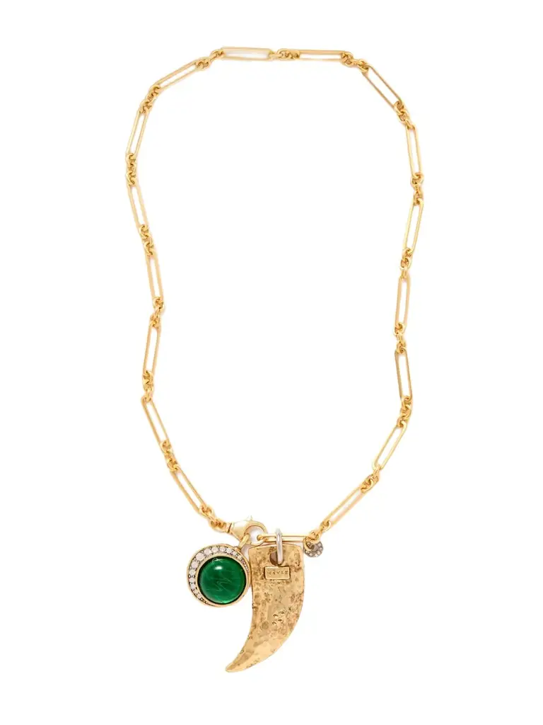 Long Links Plus One Gold-plated Crystal Necklace Long Links Plus One Gold-plated Crystal Necklace