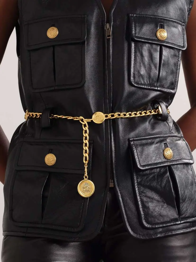 Vintage Chanel plated Chain Belt | Thumbnail 2