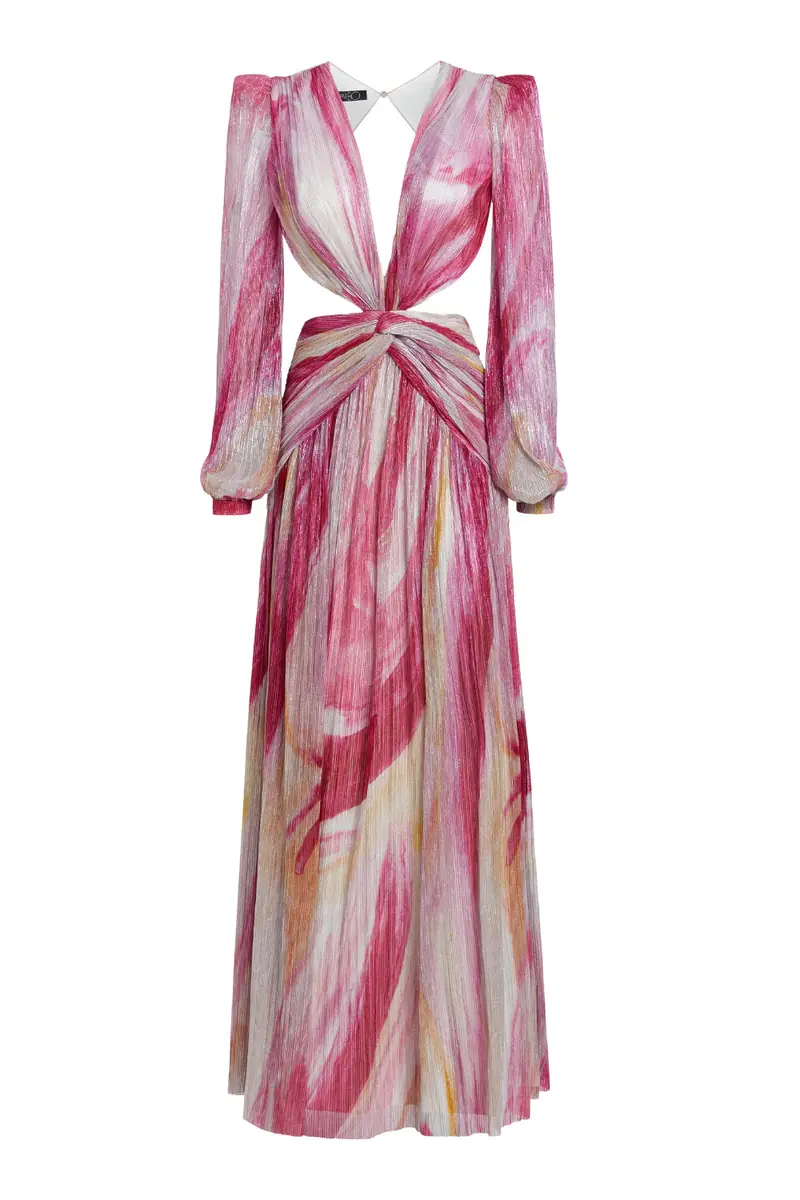 PatBo Aura Metallic Plunge Maxi Dress | Thumbnail 8