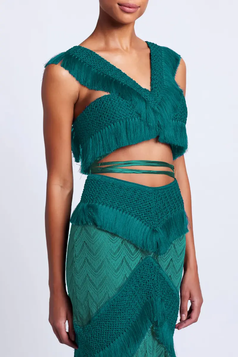 PatBo FRINGE TRIM CROPPED TOP | Thumbnail 4 PatBo FRINGE TRIM CROPPED TOP | Thumbnail 4