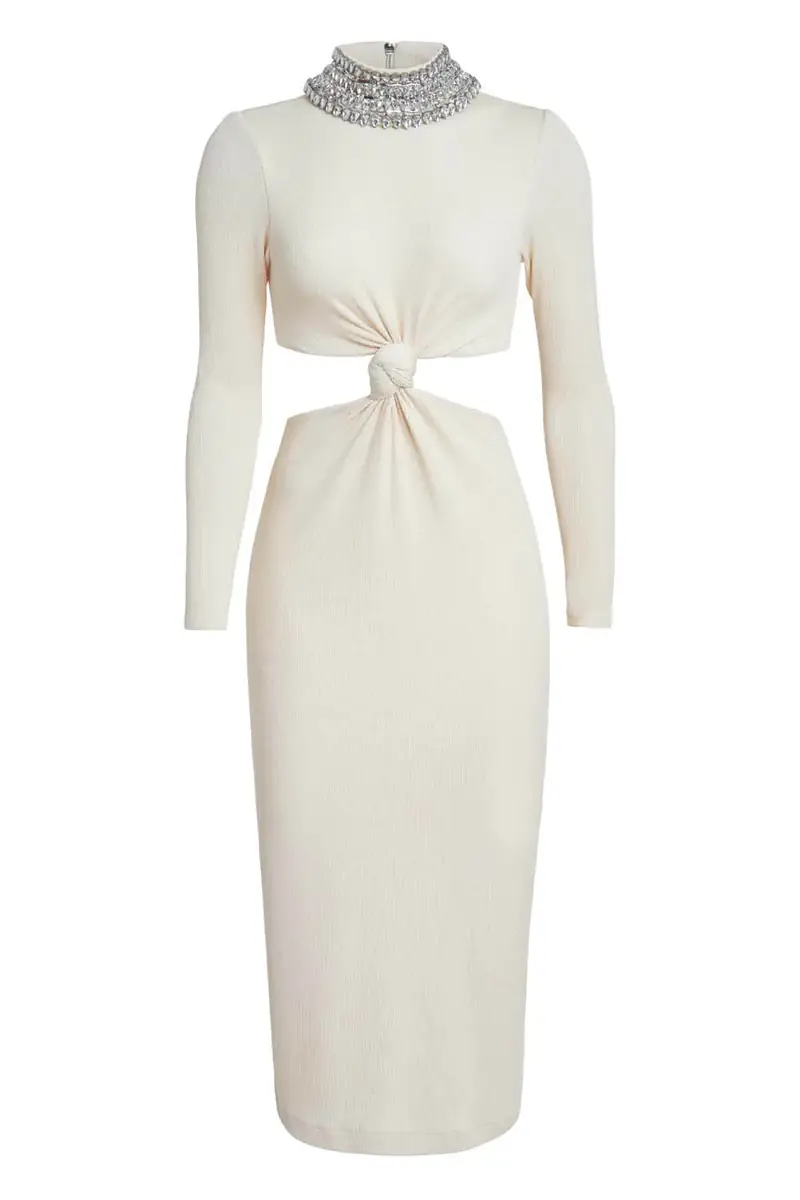 PatBo KNIT MIDI DRESS WITH EMBELLISHED COLLAR (FINAL SALE) | Thumbnail 5 PatBo KNIT MIDI DRESS WITH EMBELLISHED COLLAR (FINAL SALE) | Thumbnail 5
