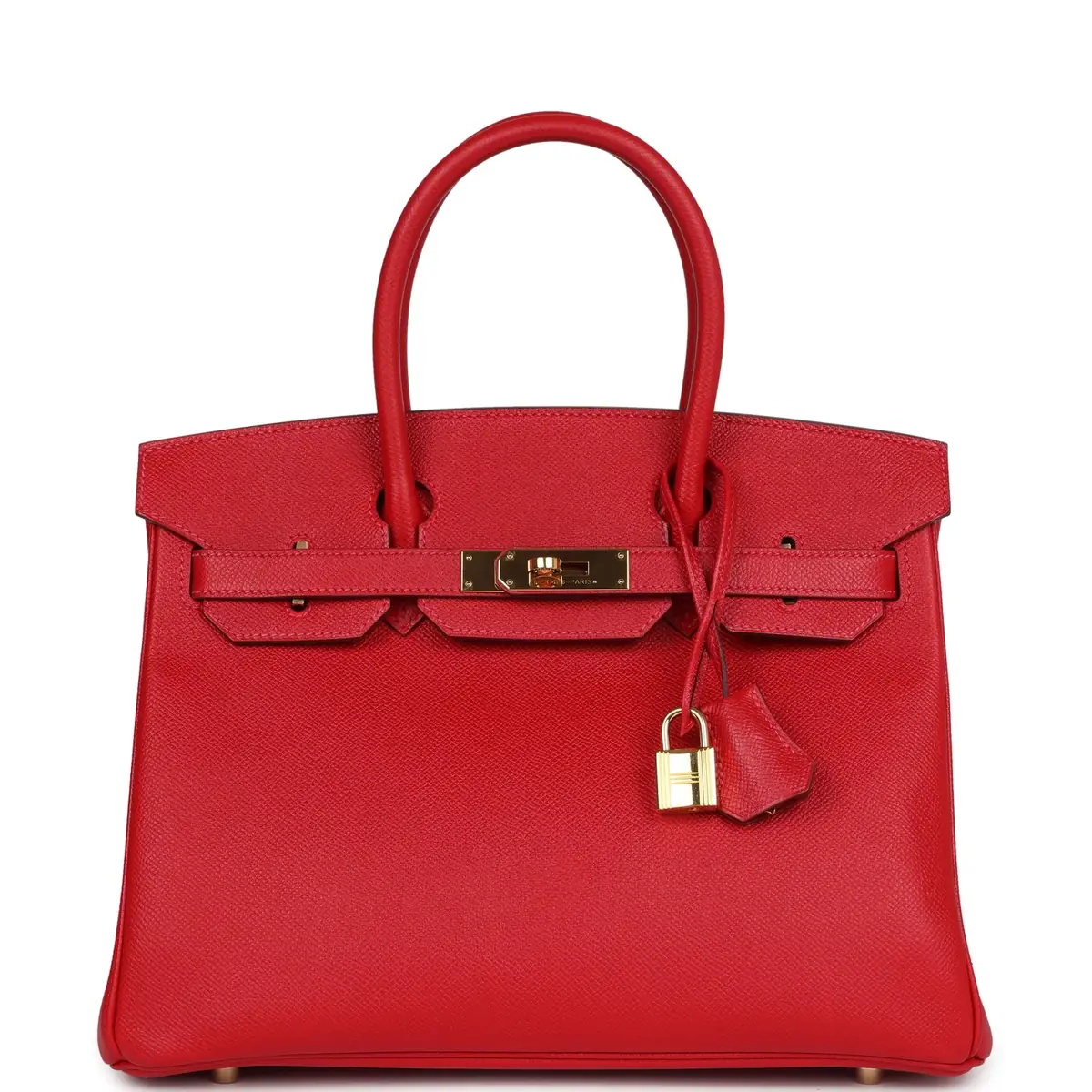 HERMÈS Pre-owned Hermes Birkin 30 Rouge Casaque Epsom Gold Hardware | Image 1 HERMÈS Pre-owned Hermes Birkin 30 Rouge Casaque Epsom Gold Hardware | Image 1