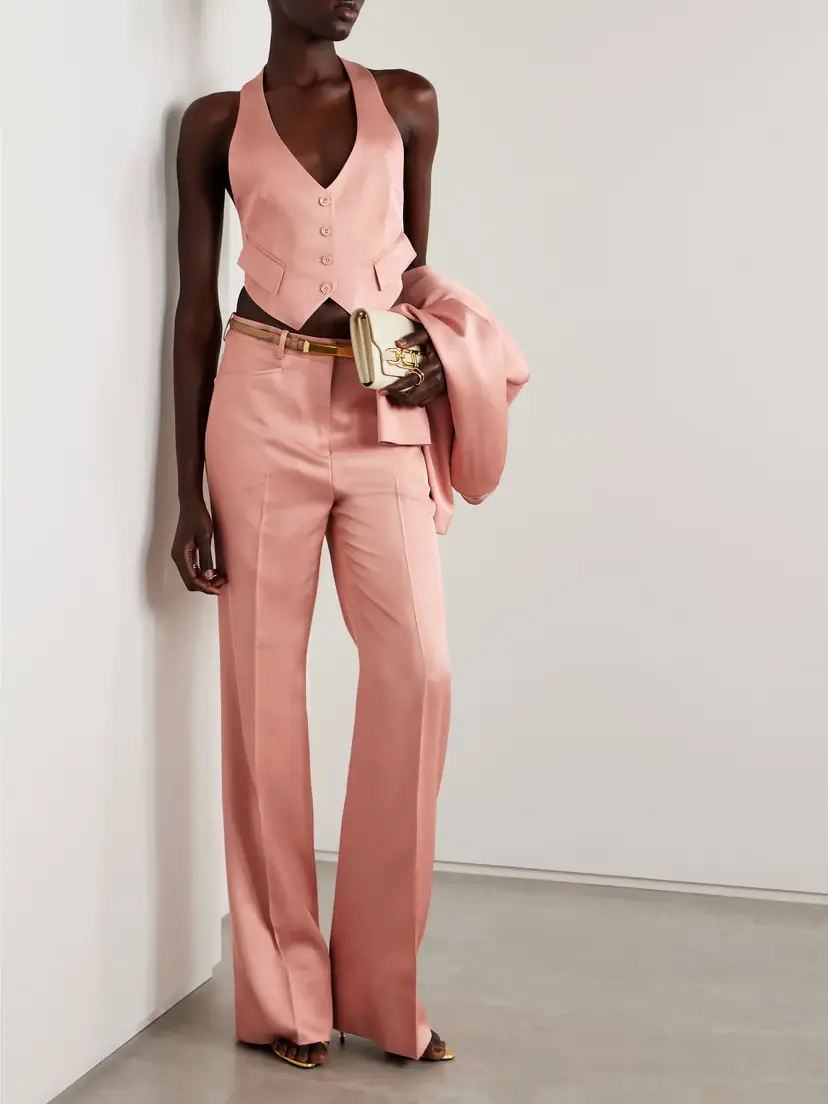Tom Ford Open-back Silk And Wool-blend Twill Vest | Thumbnail 2