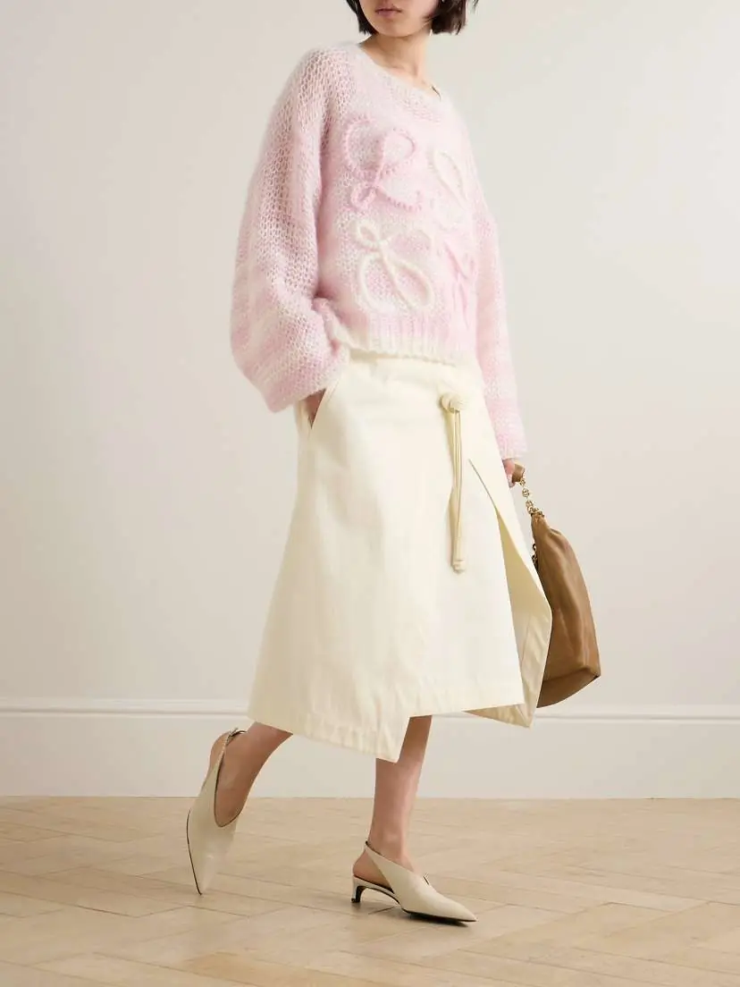 Loewe Anagram Striped Mohair-blend Sweater | Thumbnail 2