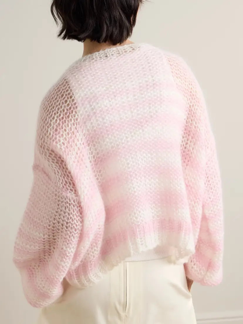 Loewe Anagram Striped Mohair-blend Sweater | Thumbnail 3