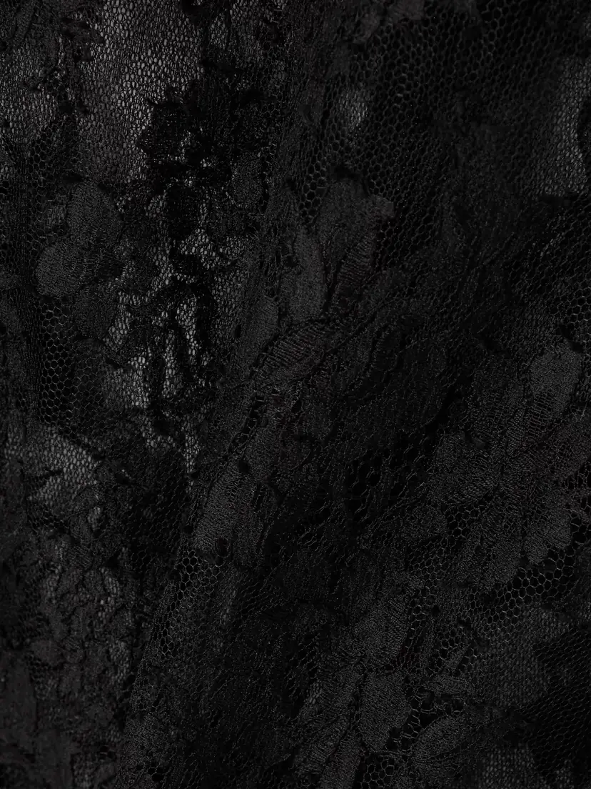 Saint Laurent Scalloped Cotton-blend Lace Mini Dress | Thumbnail 5 Saint Laurent Scalloped Cotton-blend Lace Mini Dress | Thumbnail 5