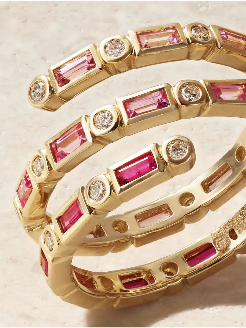 Sydney Evan 14-karat Gold, Sapphire And Diamond Ring | Thumbnail 4