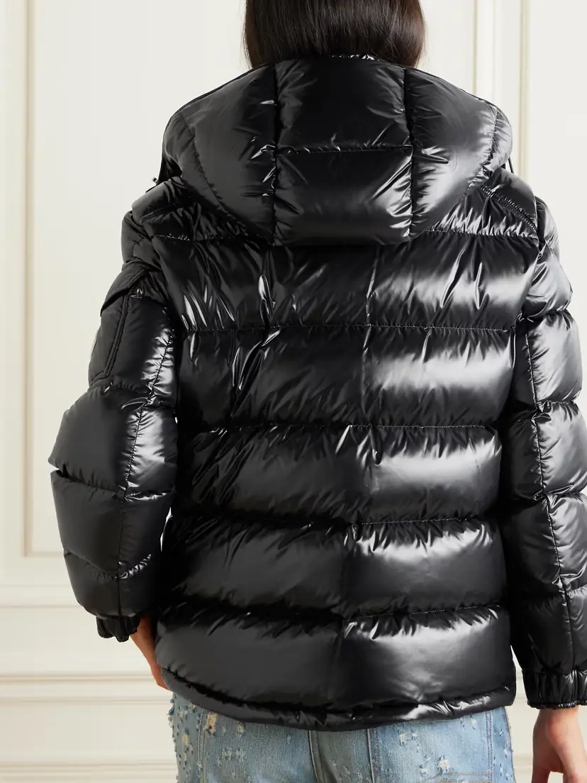 Moncler Maire Hooded Quilted Glossed-shell Down Jacket | Thumbnail 4 Moncler Maire Hooded Quilted Glossed-shell Down Jacket | Thumbnail 4