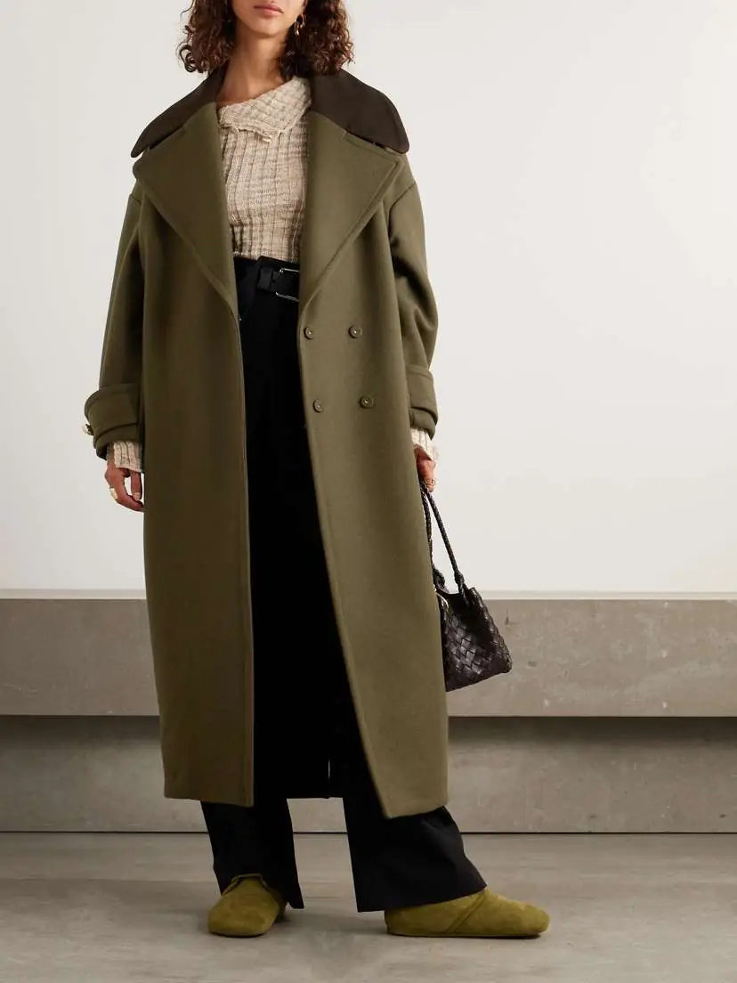 Loewe Pebble Cotton Corduroy-trimmed Wool Coat | Thumbnail 2 Loewe Pebble Cotton Corduroy-trimmed Wool Coat | Thumbnail 2