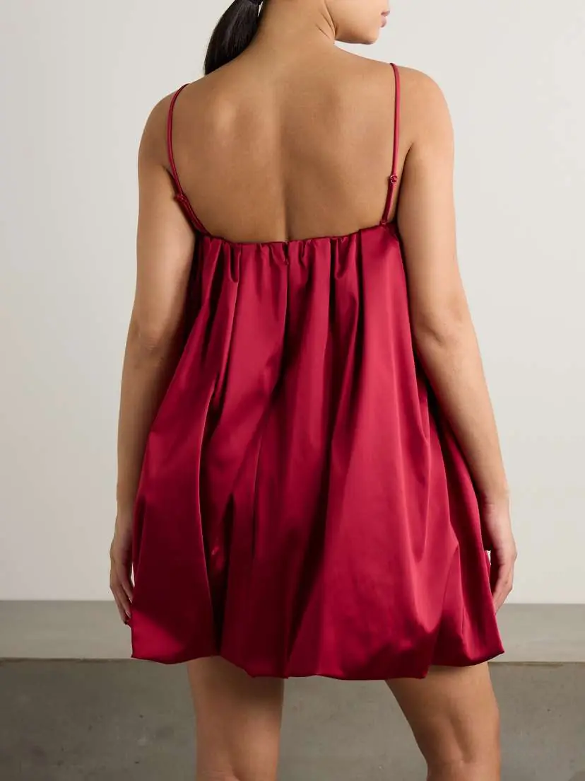 Simkhai India Satin-twill Mini Dress | Thumbnail 3 Simkhai India Satin-twill Mini Dress | Thumbnail 3