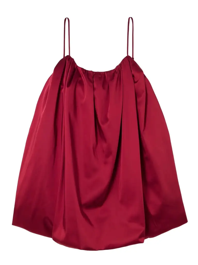 India Satin-twill Mini Dress
