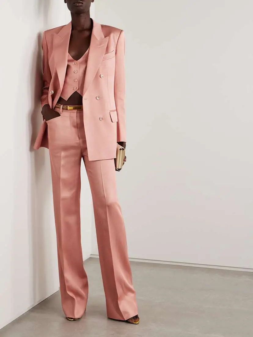 Tom Ford Silk And Wool-blend Twill Straight-leg Pants | Thumbnail 2 Tom Ford Silk And Wool-blend Twill Straight-leg Pants | Thumbnail 2