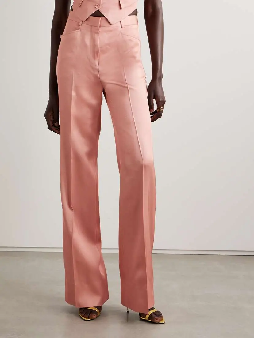 Tom Ford Silk And Wool-blend Twill Straight-leg Pants | Thumbnail 3 Tom Ford Silk And Wool-blend Twill Straight-leg Pants | Thumbnail 3