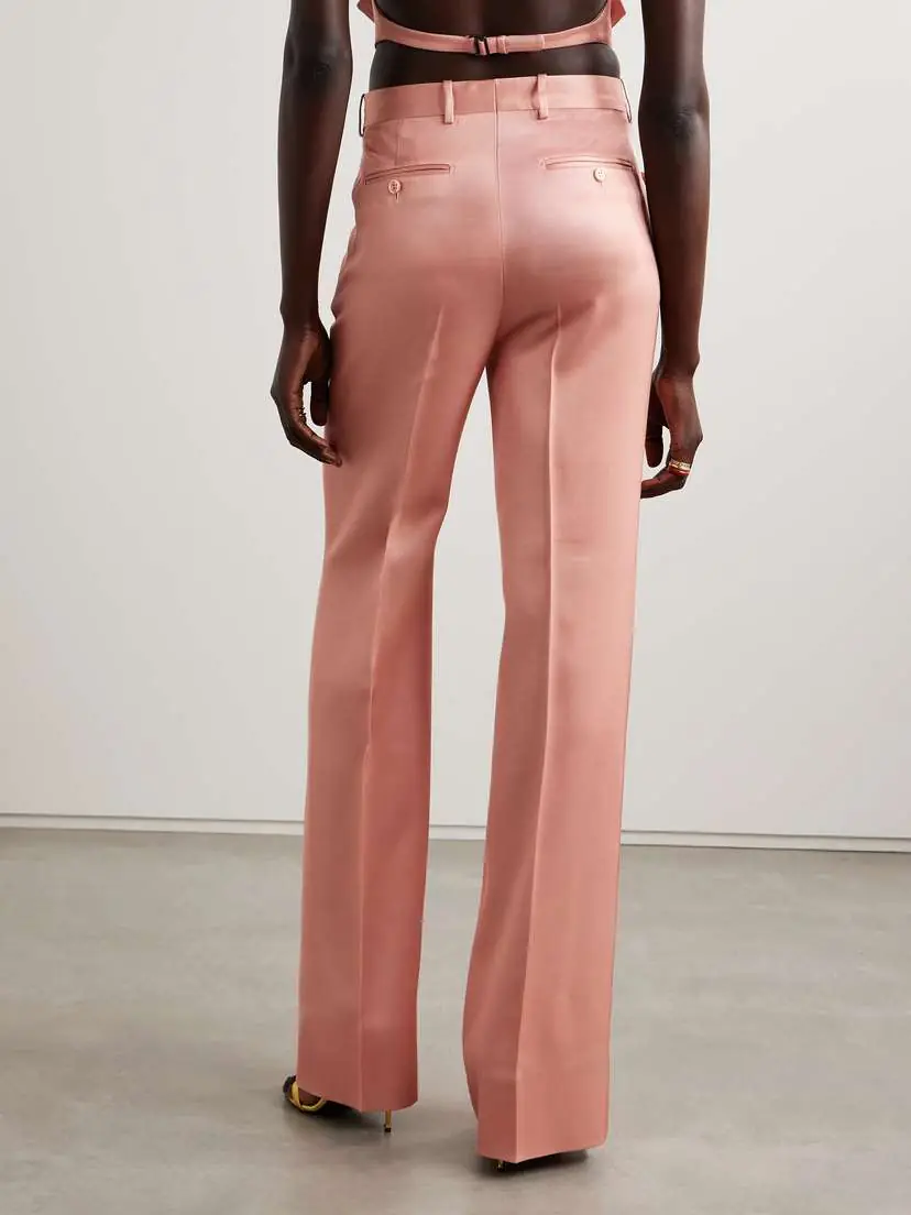 Tom Ford Silk And Wool-blend Twill Straight-leg Pants | Thumbnail 4 Tom Ford Silk And Wool-blend Twill Straight-leg Pants | Thumbnail 4