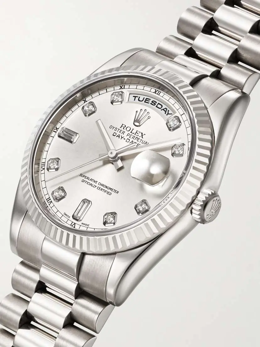 Stephanie Windsor + Rolex Vintage 2002 Oyster Perpetual Day-date Automatic 36mm 18-karat White Gold And Diamond Watch, Ref. No., 118209 | Thumbnail 3 Stephanie Windsor + Rolex Vintage 2002 Oyster Perpetual Day-date Automatic 36mm 18-karat White Gold And Diamond Watch, Ref. No., 118209 | Thumbnail 3