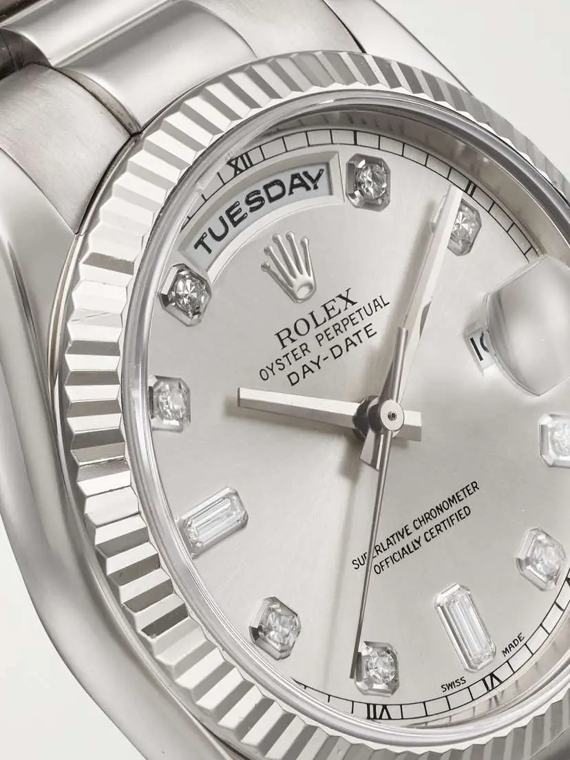 Stephanie Windsor + Rolex Vintage 2002 Oyster Perpetual Day-date Automatic 36mm 18-karat White Gold And Diamond Watch, Ref. No., 118209 | Thumbnail 5 Stephanie Windsor + Rolex Vintage 2002 Oyster Perpetual Day-date Automatic 36mm 18-karat White Gold And Diamond Watch, Ref. No., 118209 | Thumbnail 5