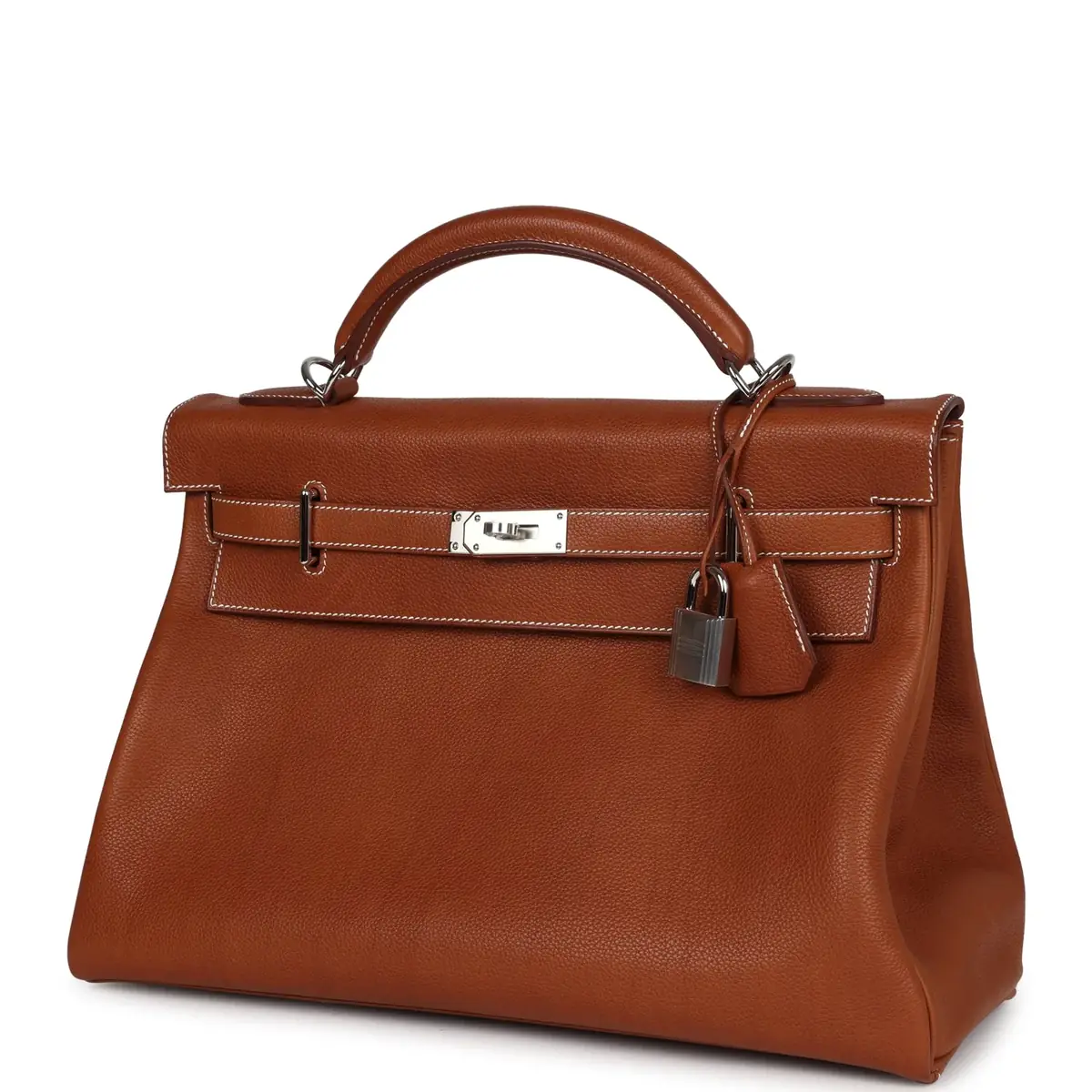 HERMÈS Hermes Kelly 42 Maxi Fauve Barenia Faubourg Palladium Hardware | Thumbnail 3 HERMÈS Hermes Kelly 42 Maxi Fauve Barenia Faubourg Palladium Hardware | Thumbnail 3