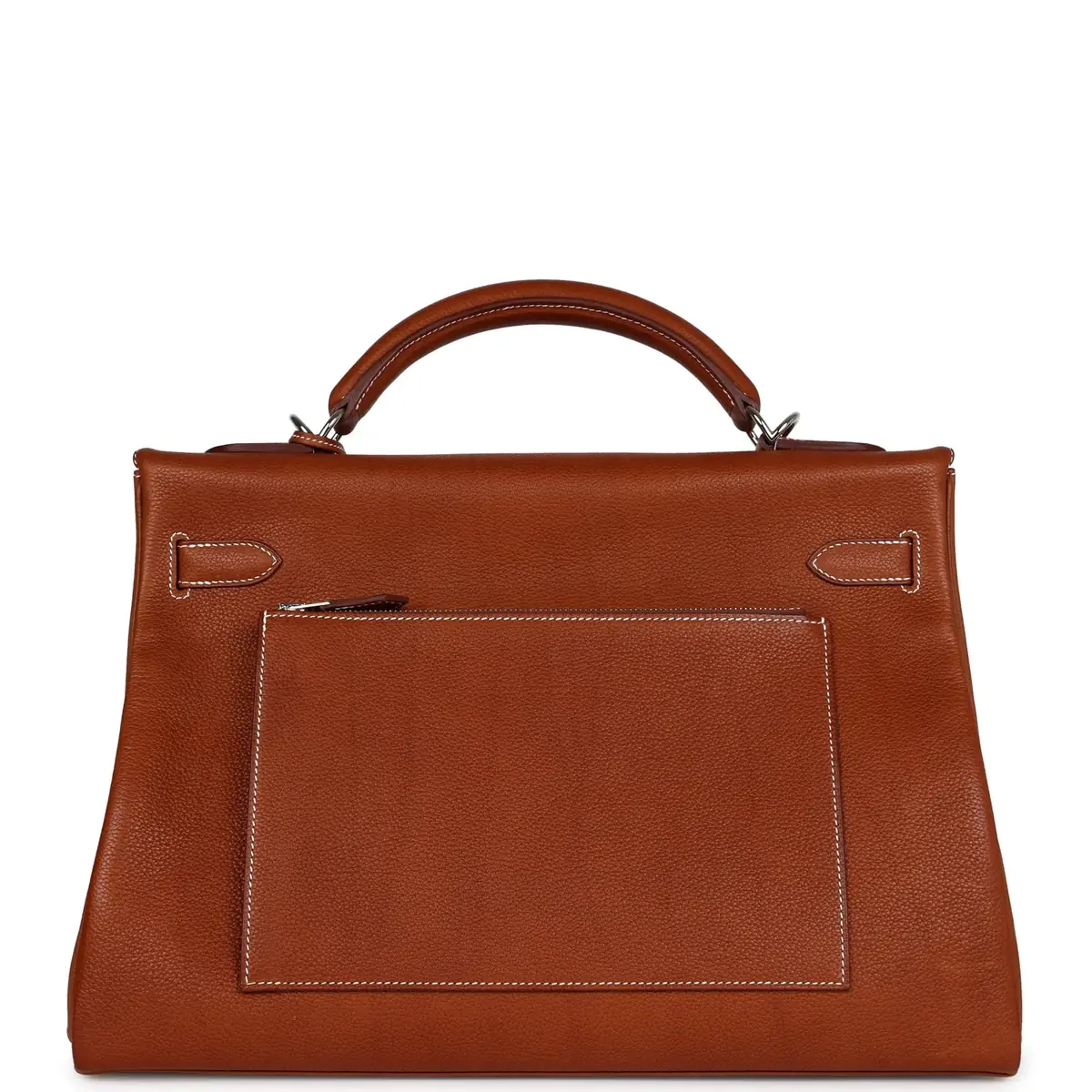 HERMÈS Hermes Kelly 42 Maxi Fauve Barenia Faubourg Palladium Hardware | Thumbnail 4 HERMÈS Hermes Kelly 42 Maxi Fauve Barenia Faubourg Palladium Hardware | Thumbnail 4