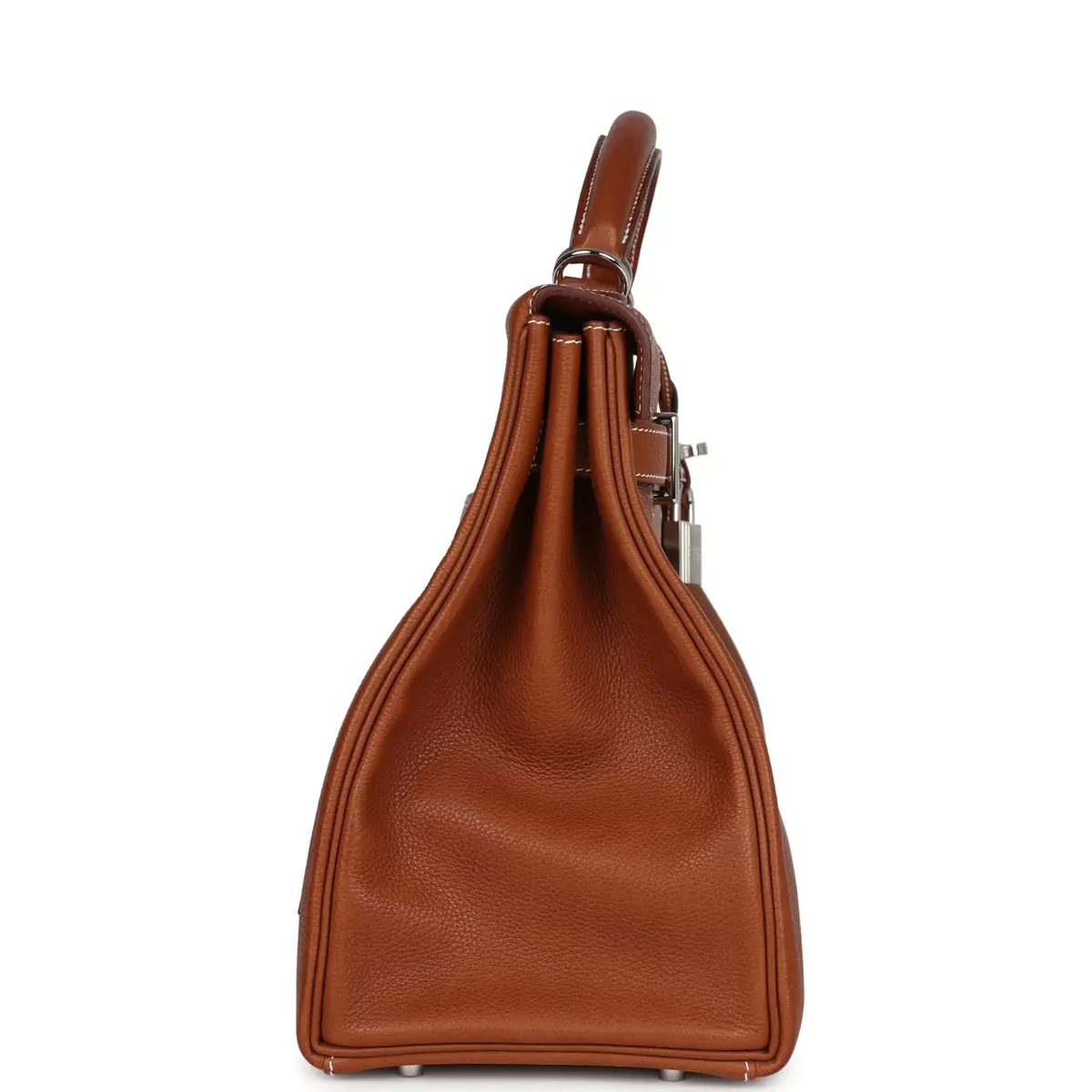 HERMÈS Hermes Kelly 42 Maxi Fauve Barenia Faubourg Palladium Hardware | Thumbnail 5 HERMÈS Hermes Kelly 42 Maxi Fauve Barenia Faubourg Palladium Hardware | Thumbnail 5