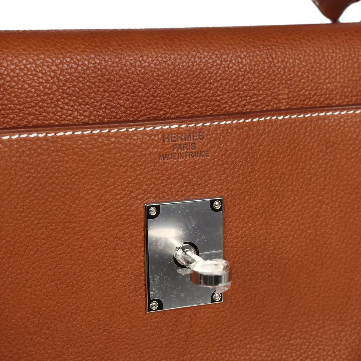HERMÈS Hermes Kelly 42 Maxi Fauve Barenia Faubourg Palladium Hardware | Thumbnail 8 HERMÈS Hermes Kelly 42 Maxi Fauve Barenia Faubourg Palladium Hardware | Thumbnail 8