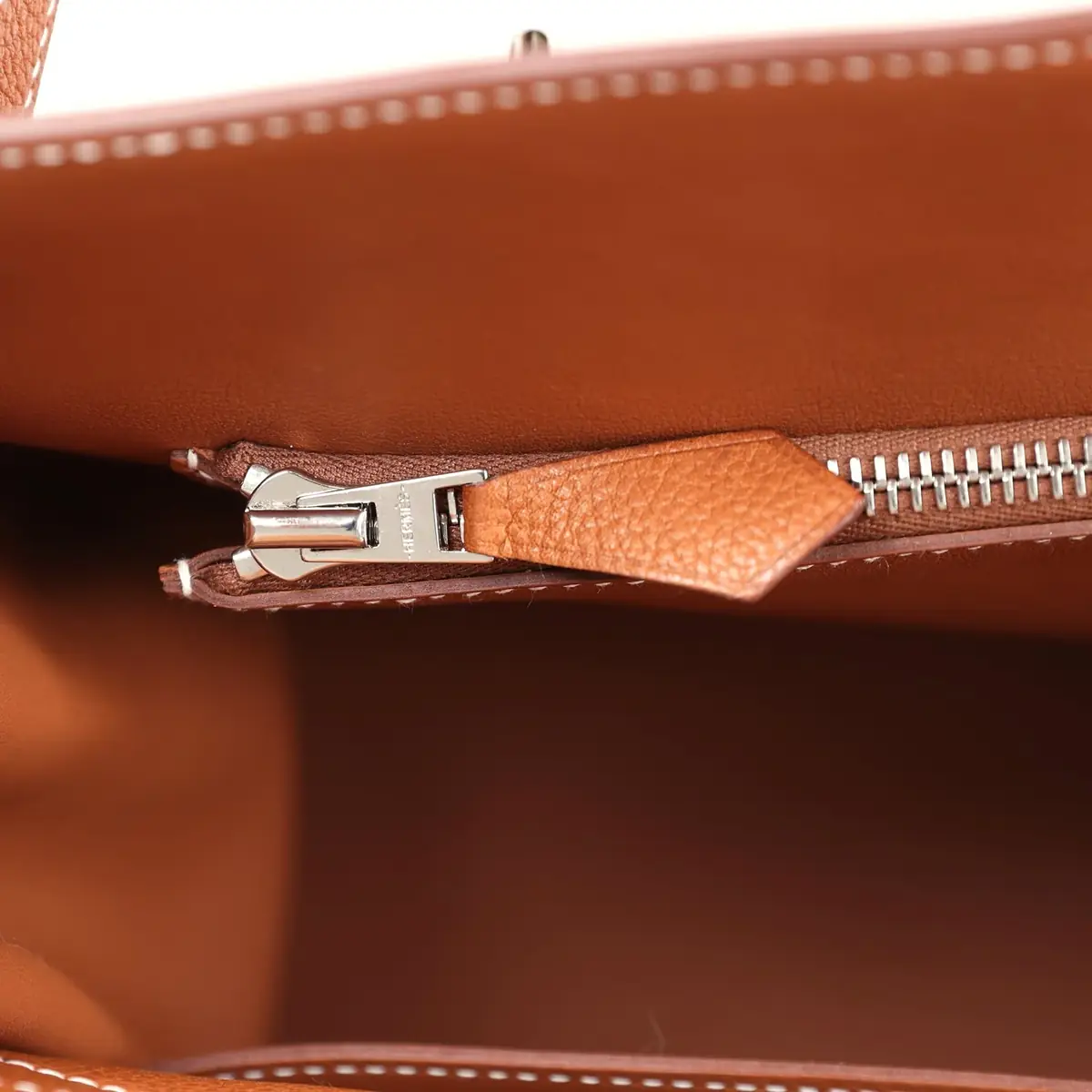 HERMÈS Hermes Kelly 42 Maxi Fauve Barenia Faubourg Palladium Hardware | Thumbnail 9 HERMÈS Hermes Kelly 42 Maxi Fauve Barenia Faubourg Palladium Hardware | Thumbnail 9
