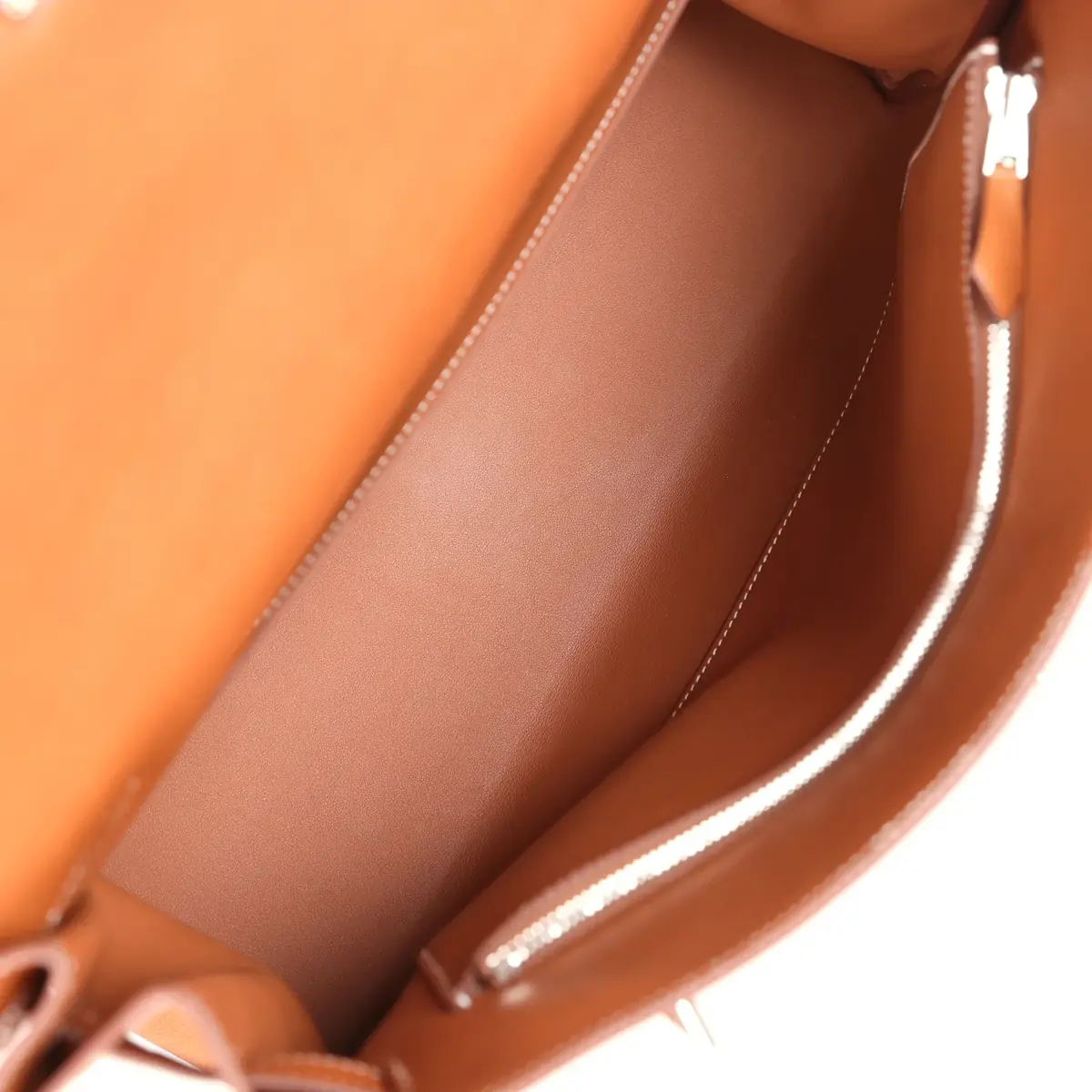HERMÈS Hermes Kelly 42 Maxi Fauve Barenia Faubourg Palladium Hardware | Thumbnail 10 HERMÈS Hermes Kelly 42 Maxi Fauve Barenia Faubourg Palladium Hardware | Thumbnail 10