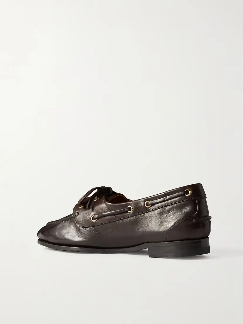 BALLY Pathy Leather Boat Shoes | Thumbnail 3 BALLY Pathy Leather Boat Shoes | Thumbnail 3