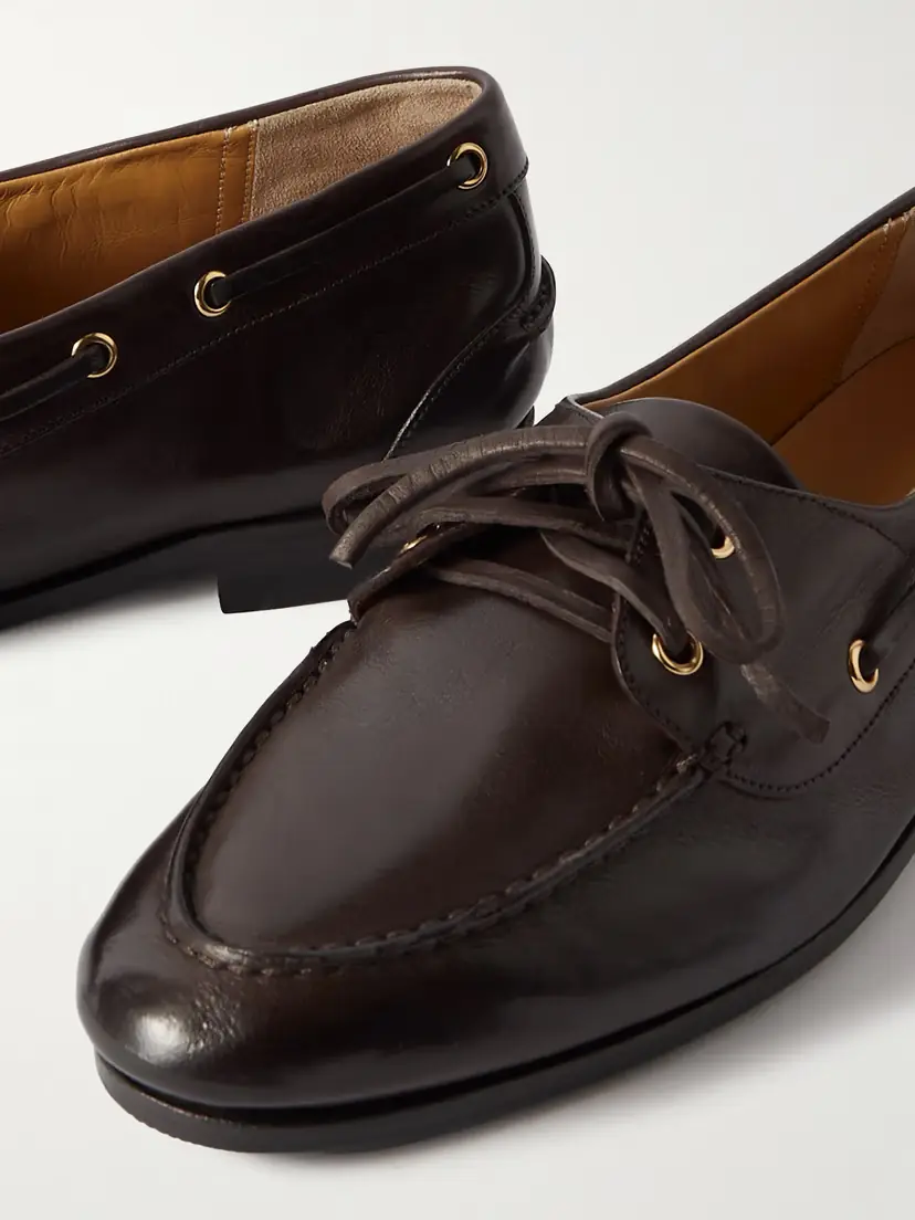 BALLY Pathy Leather Boat Shoes | Thumbnail 4 BALLY Pathy Leather Boat Shoes | Thumbnail 4
