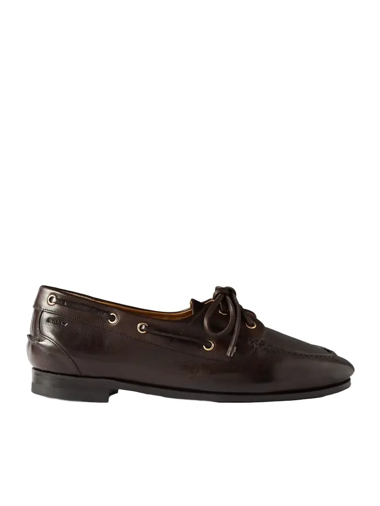 BALLY Pathy Leather Boat Shoes