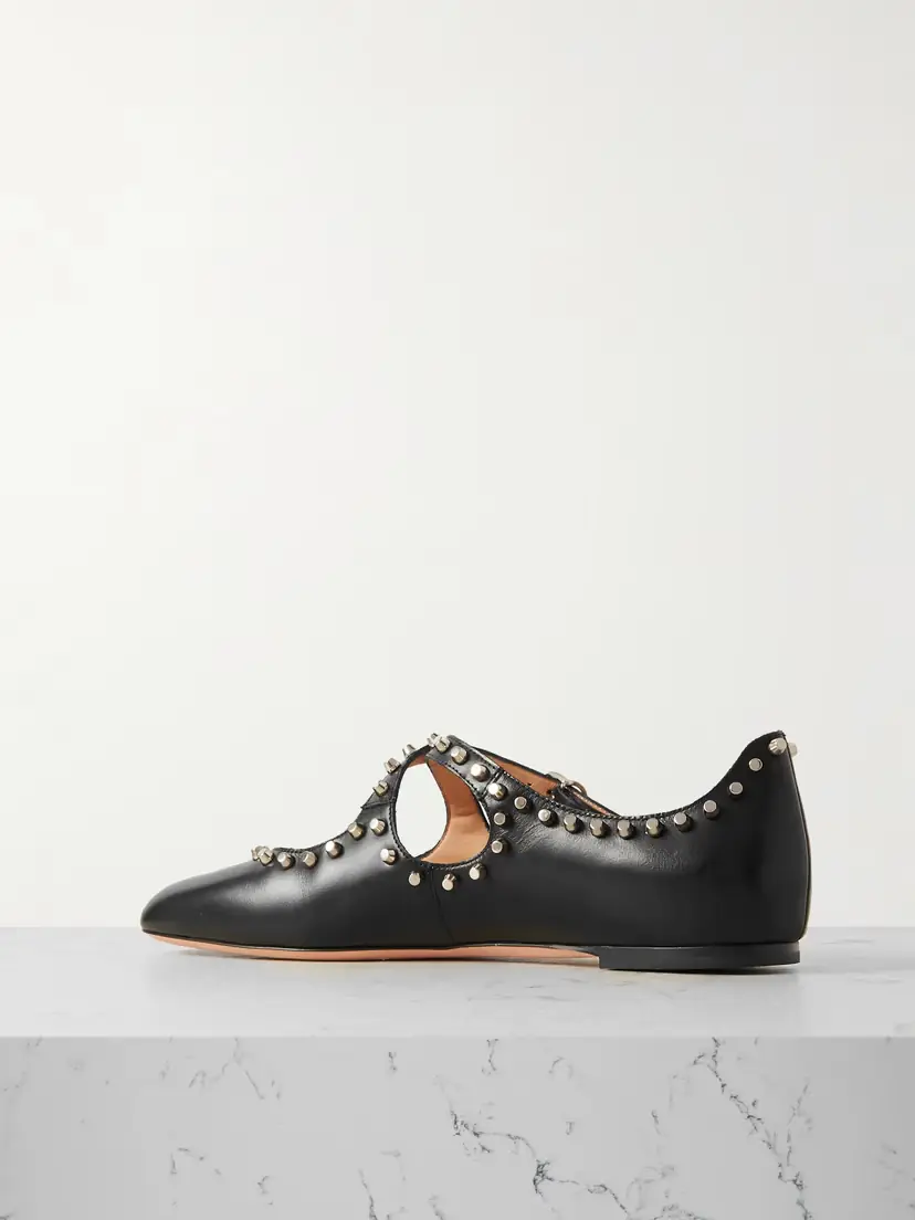 BALLY Embellished Studded Leather Ballet Flats | Thumbnail 3 BALLY Embellished Studded Leather Ballet Flats | Thumbnail 3
